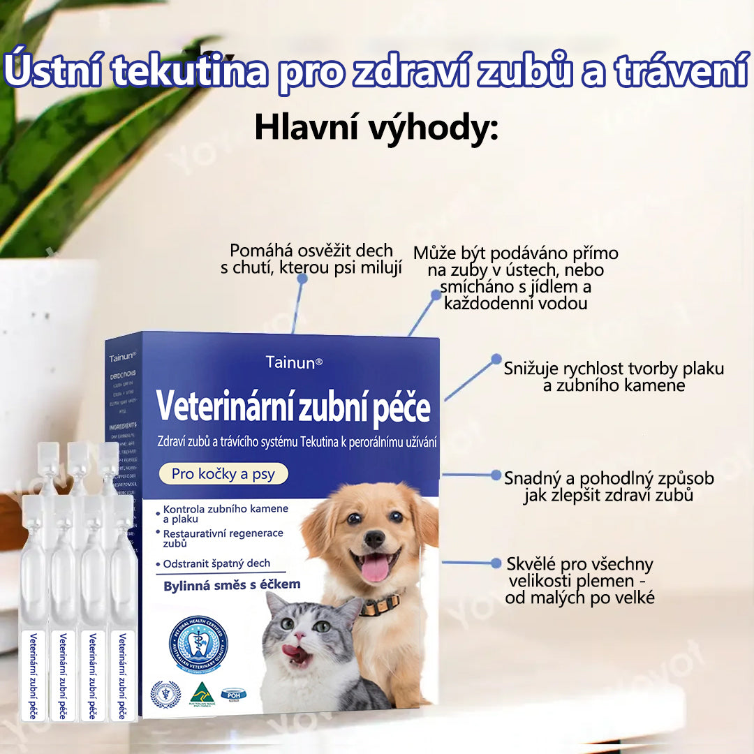 𝐓𝐚𝐢𝐧𝐮𝐧® Orální tekutina pro podporu zdraví zubů a trávení u zvířat – svěží dech, odstranění zubního kamene a podpora regenerace dásní a stabilizace zubů (pro kočky a psy) 🎉 – dnes 70 % SLEVA! 🐶🐱