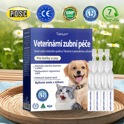 [🇨🇿 Oficiální obchod] 𝐓𝐚𝐢𝐧𝐮𝐧® Orální tekutina pro podporu zdraví zubů a trávení u zvířat – svěží dech, odstranění zubního kamene a podpora regenerace dásní a stabilizace zubů (pro kočky a psy) – Dnes 70 % SLEVA! 🐶🐱🎁
