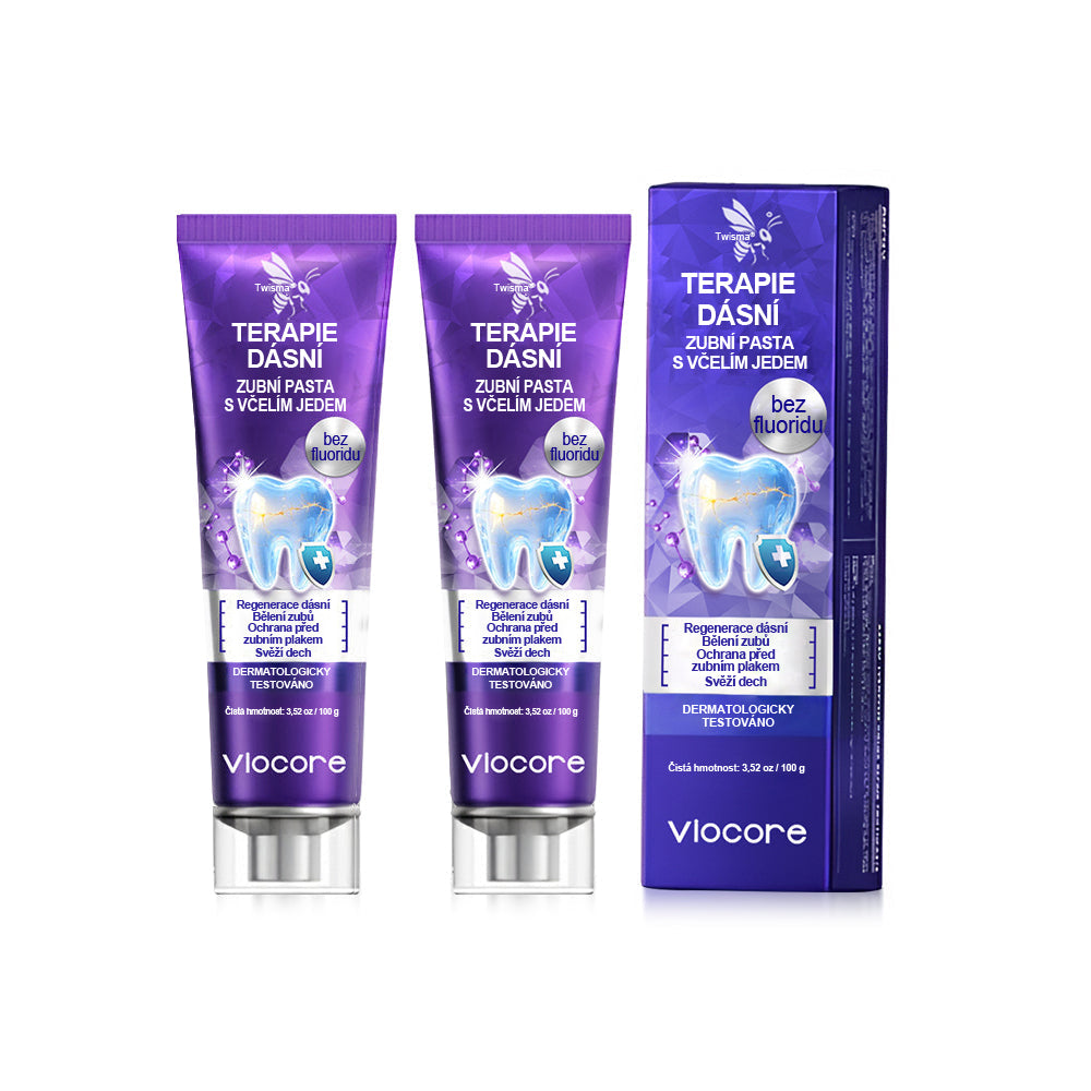 🌟 Twisma® VioCore Propolis zubní pasta 🦷 Úleva od bolesti zubů už za 3 dny · Obnova dásní během 7 dnů · Pomáhá předcházet parodontóze · Dokonalá kombinace včelího jedu a přírodních minerálů 🌟