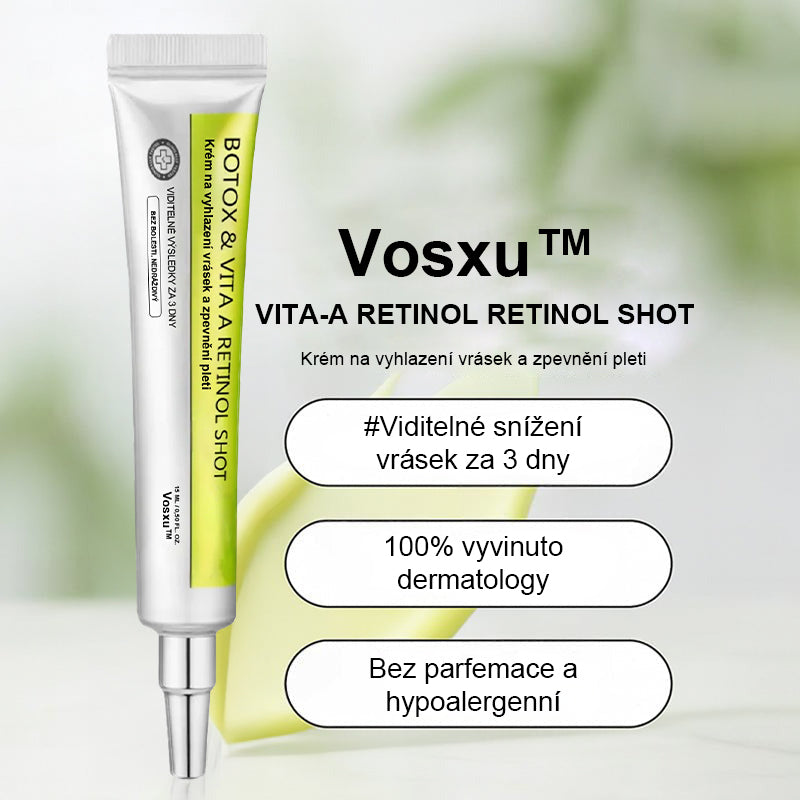 ✨ Vosxu™ Botox & Vita-A Retinol Shot sérum pro lifting vrásek ✨ – 💉 Mikrojehličky | 💪 Peptidy s účinkem botoxu | 🌿 Retinol | ⚡ Viditelné výsledky během 3 dnů 🌸
