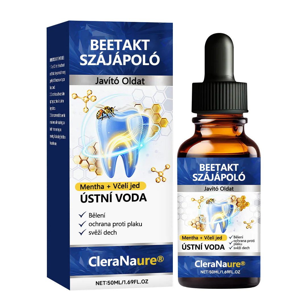 CleraNaure® BeeTakt kapky pro péči o zuby s včelím jedem 🦷 🌿 Pokročilé řešení pro obnovu dásní a ústní zdraví 🛡️ Odstraňování zubního plaku | Regenerace dásní | Úleva od citlivosti