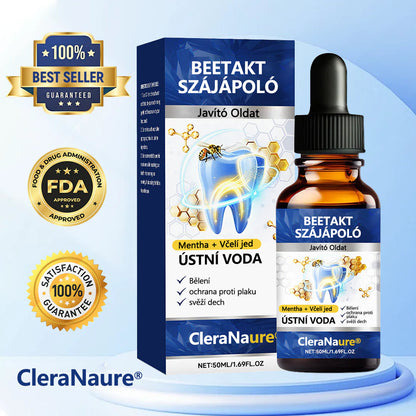 CleraNaure® BeeTakt kapky pro péči o zuby s včelím jedem 🦷 🌿 Pokročilé řešení pro obnovu dásní a ústní zdraví 🛡️ Odstraňování zubního plaku | Regenerace dásní | Úleva od citlivosti