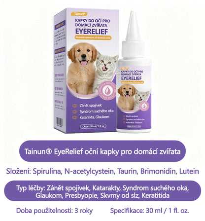 👩‍⚕️ Tainun® EyeRelief oční kapky pro mazlíčky ✅ Schváleno v CE | Rychlá úleva při zánětu spojivek, suchých očích, šedém zákalu a keratitidě 🐶🐱