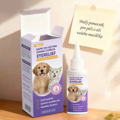 👀 Tainun® EyeRelief oční kapky pro mazlíčky ✅ Schváleno v CE | Rychlá úleva při zánětu spojivek, suchých očích, šedém zákalu a keratitidě 🐶🐱