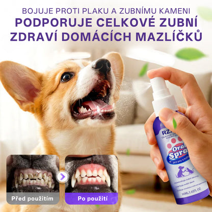 RZXEA™ Zinkový glukonátový ústní sprej pro domácí mazlíčky 🦷✨ | 🌿 Svěží dech do 24 hodin | 🛡️ Kontrola plaku a zubního kamene | 🐶🐱 Doporučeno veterináři pro psy a kočky | 💧 Bezpečné použití, bez nutnosti čištění zubů