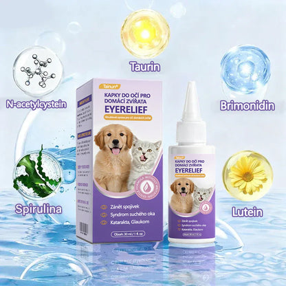 👩‍⚕️ Tainun® EyeRelief oční kapky pro mazlíčky ✅ Schváleno v CE | Rychlá úleva při zánětu spojivek, suchých očích, šedém zákalu a keratitidě 🐶🐱