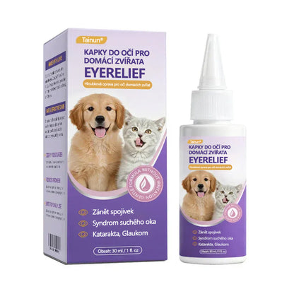 👩‍⚕️ Tainun® EyeRelief oční kapky pro mazlíčky ✅ Schváleno v CE | Rychlá úleva při zánětu spojivek, suchých očích, šedém zákalu a keratitidě 🐶🐱