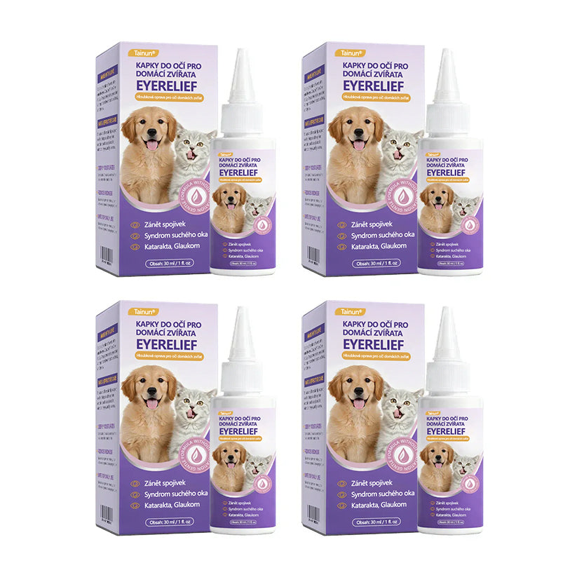 👩‍⚕️ Tainun® EyeRelief oční kapky pro mazlíčky ✅ Schváleno v CE | Rychlá úleva při zánětu spojivek, suchých očích, šedém zákalu a keratitidě 🐶🐱