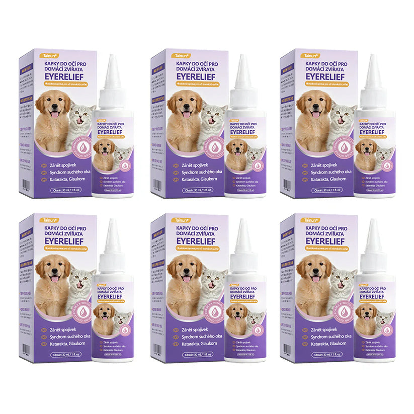 👩‍⚕️ Tainun® EyeRelief oční kapky pro mazlíčky ✅ Schváleno v CE | Rychlá úleva při zánětu spojivek, suchých očích, šedém zákalu a keratitidě 🐶🐱
