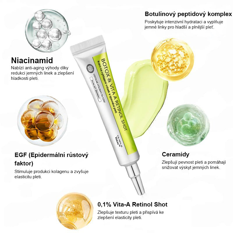 ✨ Vosxu™ Botox & Vita-A Retinol Shot sérum pro lifting vrásek ✨ – 💉 Mikrojehličky | 💪 Peptidy s účinkem botoxu | 🌿 Retinol | ⚡ Viditelné výsledky během 3 dnů 🌸